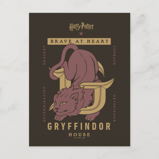 GRYFFINDOR™ Huis Dapper in hart en nieren Briefkaart (Voorkant)