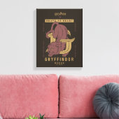 GRYFFINDOR™ Huis Dapper in hart en nieren Canvas Afdruk (Insitu (Woonkamer))