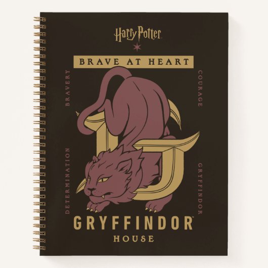 GRYFFINDOR™ Huis Dapper in hart en nieren Notitieboek (Voorkant)