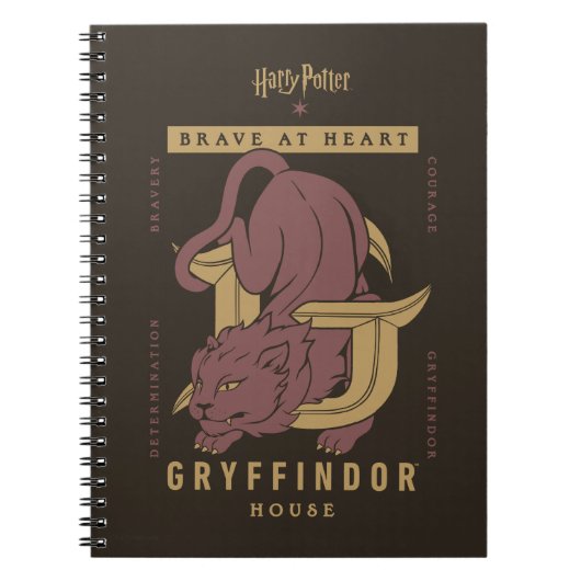 GRYFFINDOR™ Huis Dapper in hart en nieren Notitieboek (Voorkant)