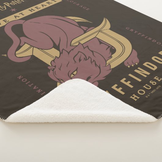 GRYFFINDOR™ Huis Dapper in hart en nieren Sherpa Deken (3/4)