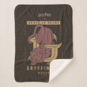 GRYFFINDOR™ Huis Dapper in hart en nieren Sherpa Deken (Voorkant)