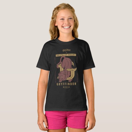 GRYFFINDOR™ Huis Dapper in hart en nieren T-shirt (Voorkant volledig)