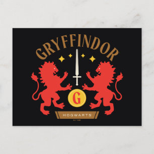 GRYFFINDOR™ Huis Dubbele Leeuw Zwaard Grafiek Briefkaart