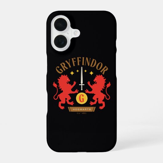 GRYFFINDOR™ Huis Dubbele Leeuw Zwaard Grafisch iPhone 16 Hoesje (Achterkant)