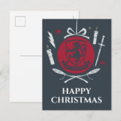 GRYFFINDOR™ Kerstbal Grafiek Feestdagenkaart (Voorkant / Achterkant)