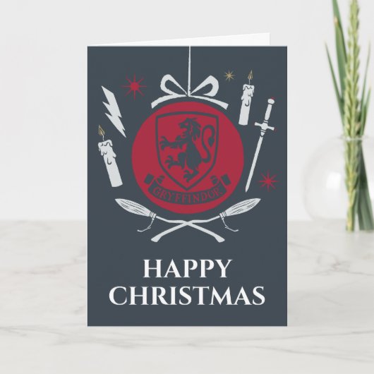 GRYFFINDOR™ Kerstbal Graphic Feestdagen Kaart (Voorkant)