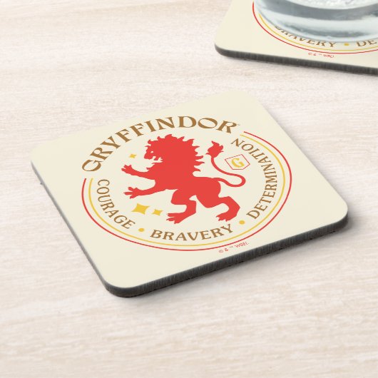 GRYFFINDOR™ Red Lion House Pride Badge Bier Onderzetter (Linkerzijde)