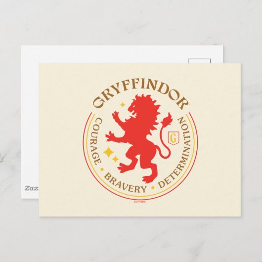 GRYFFINDOR™ Red Lion House Pride Badge Briefkaart (Voorkant / Achterkant)