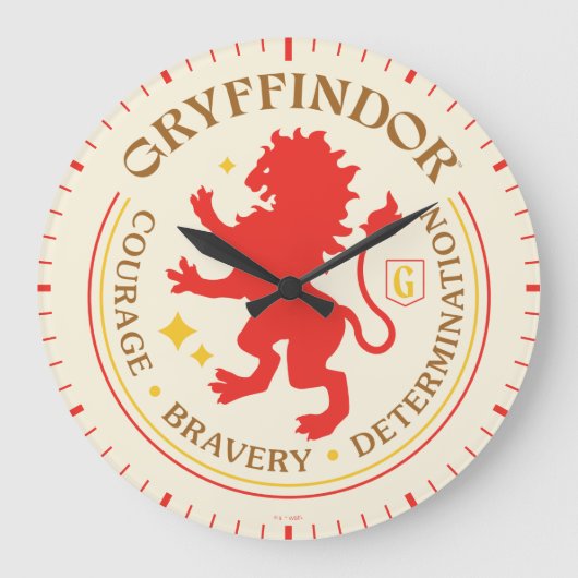 GRYFFINDOR™ Red Lion House Pride Badge Grote Klok (Voorkant)