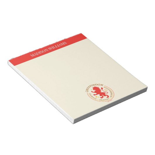 GRYFFINDOR™ Red Lion House Pride Badge Notitieblok (Schuin)