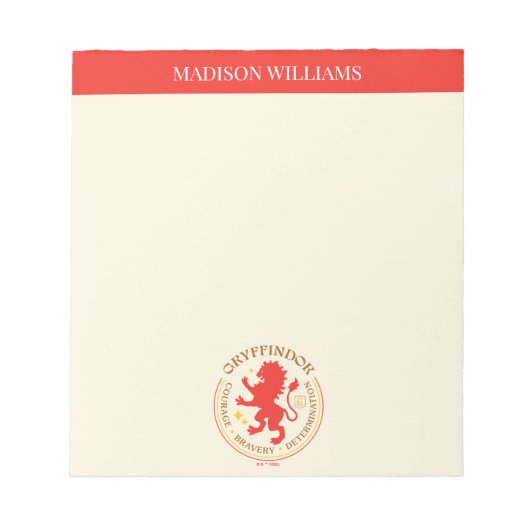 GRYFFINDOR™ Red Lion House Pride Badge Notitieblok (Voorkant)