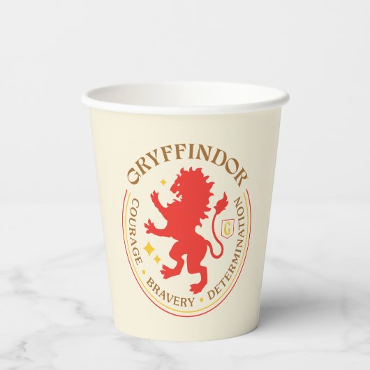 GRYFFINDOR™ Red Lion House Pride Badge Papieren Bekers (Achterkant)