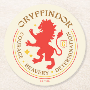 GRYFFINDOR™ Red Lion House Pride Badge Ronde Kartonnen Onderzetter