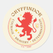 GRYFFINDOR™ Red Lion House Pride Badge Ronde Sticker (Voorkant)