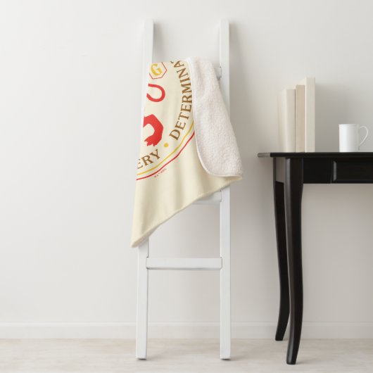 GRYFFINDOR™ Red Lion House Pride Badge Sherpa Deken (In situ)