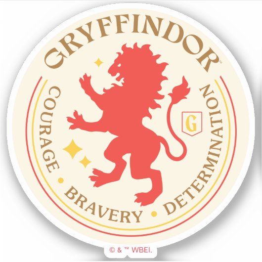GRYFFINDOR™ Red Lion House Pride Badge Sticker (Voorkant)