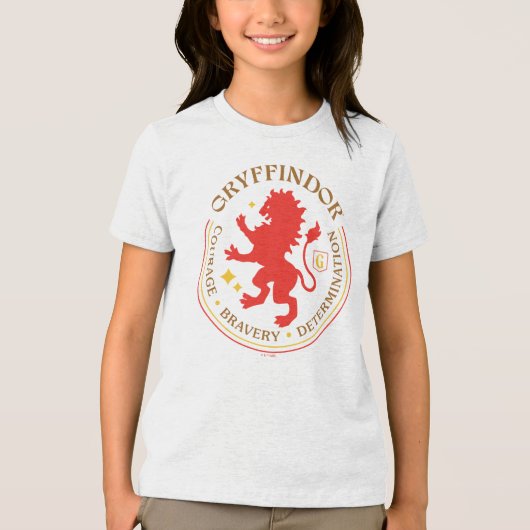 GRYFFINDOR™ Red Lion House Pride Badge Tri-Blend Shirt (Voorkant)