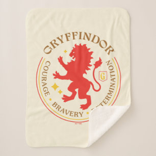 GRYFFINDOR™ Rode Leeuwenhuis Trots Badge Sherpa Deken
