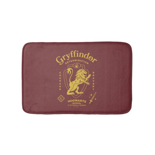 GRYFFINDOR™ Vastberadenheid Moed Dapperheid Wapen Badmat (Voorkant)