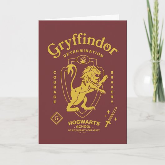 GRYFFINDOR™ Vastberadenheid Moed Dapperheid Wapen Kaart (Voorkant)