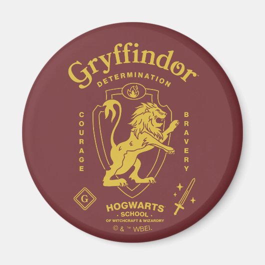 GRYFFINDOR™ Vastberadenheid Moed Dapperheid Wapen Magneet (Voorkant)