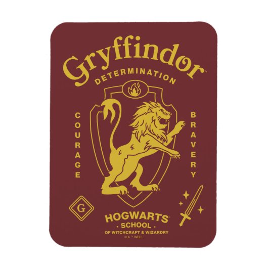 GRYFFINDOR™ Vastberadenheid Moed Dapperheid Wapen Magneet (Verticaal)
