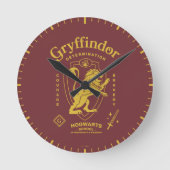 GRYFFINDOR™ Vastberadenheid Moed Dapperheid Wapen Ronde Klok (Voorkant)