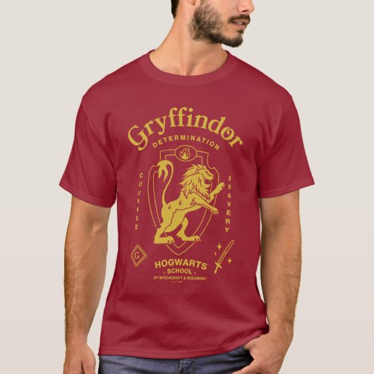 GRYFFINDOR™ Vastberadenheid Moed Dapperheid Wapen T-shirt (Voorkant)