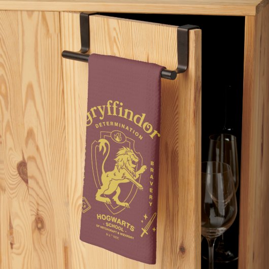 GRYFFINDOR™ Vastberadenheid Moed Dapperheid Wapen Theedoek (Derde Gevouwen)