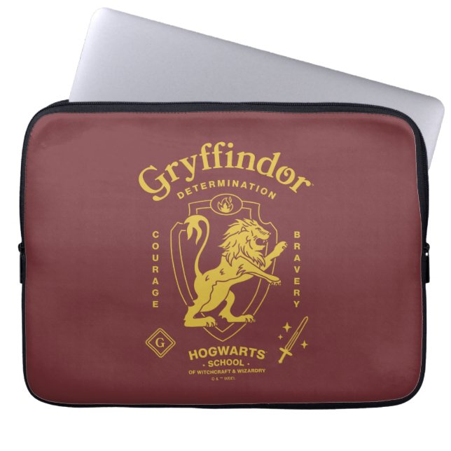 GRYFFINDOR™ Vastberadenheid Moed Dapperheid Wapene Laptop Sleeve (Voorkant)