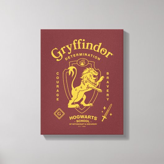 GRYFFINDOR™ Vastberadenheid Moed Dapperheid Wapens Canvas Afdruk (Voorkant)