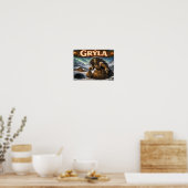 Gryla IJslandse kerstkind poster (Keuken)