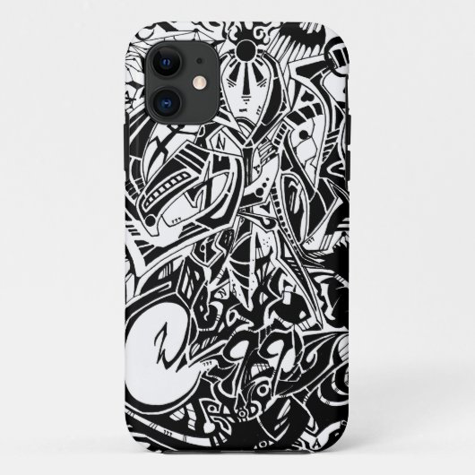 GRYM - Abstracte zwart-witkunst Case-Mate iPhone Case (Achterkant)