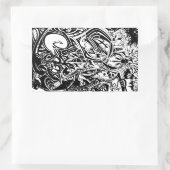 GRYM - Abstracte zwart-witkunst Rechthoekige Sticker (Tas)