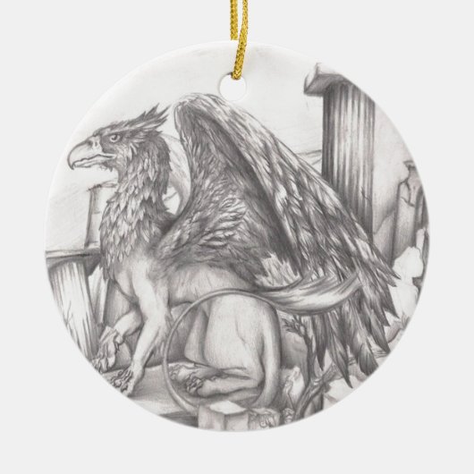 gryphon.jpg keramisch ornament (Voorkant)