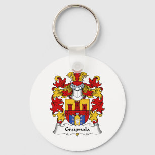 Grzymala Family Crest Sleutelhanger