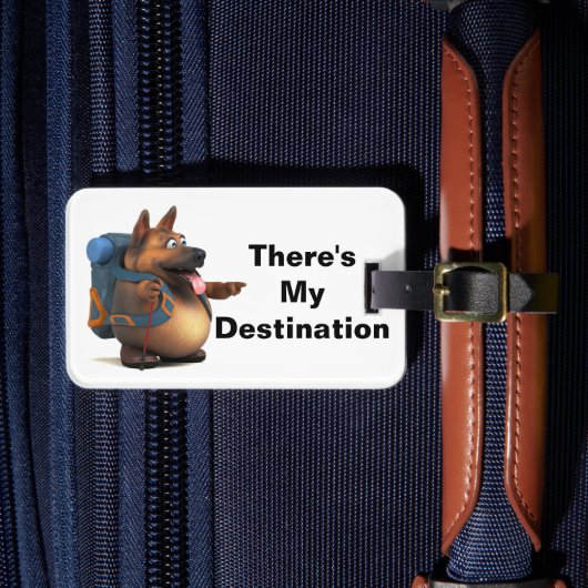 GS backpacker daar mijn bestemming Bagagelabel (Voorkant Insitu 4)