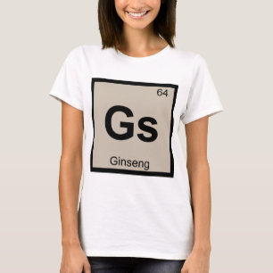 Gs - Ginseng Chemie Periodiek Systeem Symbool T-shirt
