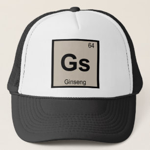 Gs - Ginseng Chemie Periodiek Systeem Symbool Trucker Pet