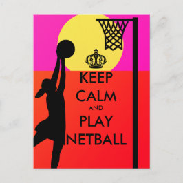 GS Houd Calm en de Citaat van Netball van het Spel Briefkaart