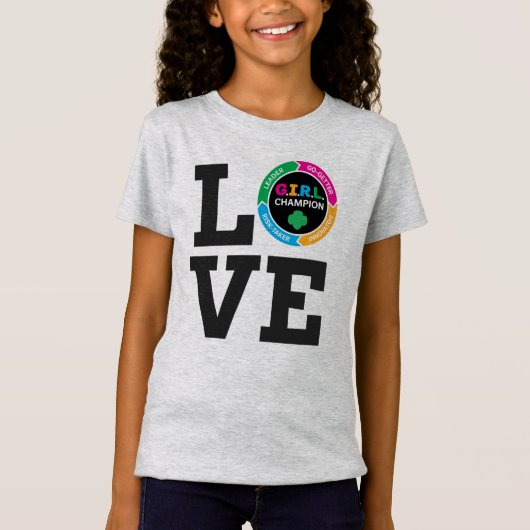 GS Love GIRL Shirt (Girls) (Voorkant)