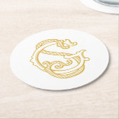 GS Monogram of SG Monogram Onderzetter (Gebogen)