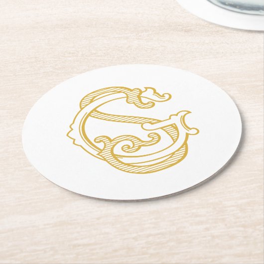 GS Monogram of SG Monogram Onderzetter (Gebogen)