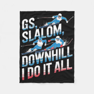 Gs Slalom Afdaling Ik Doe Ze Allemaal Alpineskiën Fleece Deken