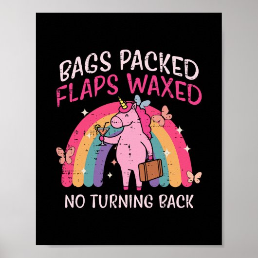 Gs Verpakte Eenhoring Grappig Ongepast Vakantie Vr Poster (Voorkant)