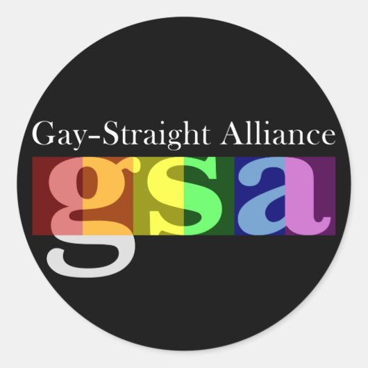 GSA Classic Round Dark Sticker (Voorkant)