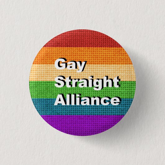 GSA - Gay Straight Alliance Ally Button Pin (Voorkant)