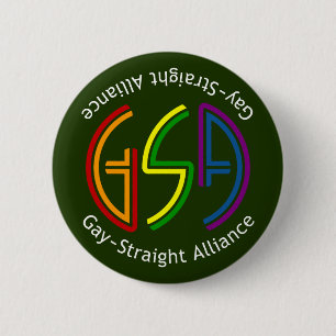 GSA Neon Ronde Donkere Button
