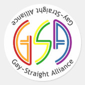 GSA Neon Ronde Lichte Sticker (Voorkant)